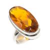 Citrine Gemstone 925 Sterling Silver Jewelry Ring Size 7