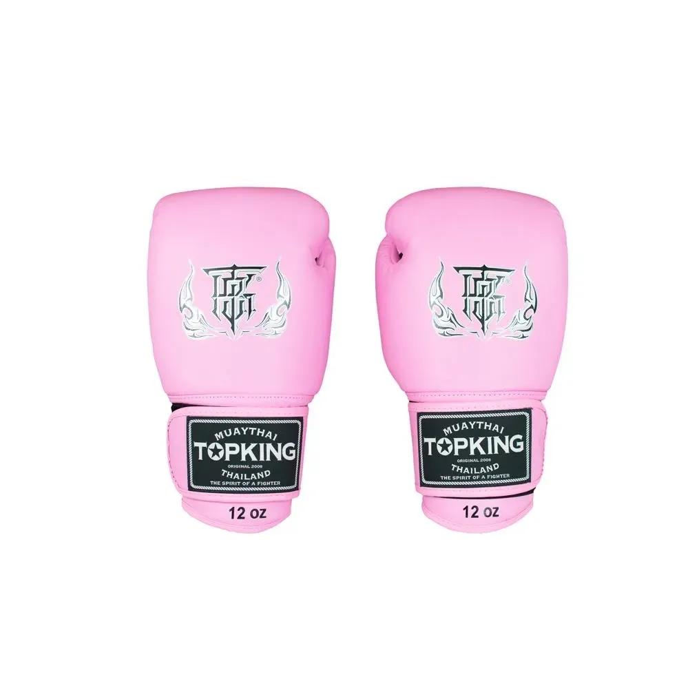 Top King Ultimate Air Muay Thai Boxing Gloves Pink 12OZ