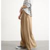 Women's Loose Straight Elastic High Waist Casual Long Wide Leg Trousers