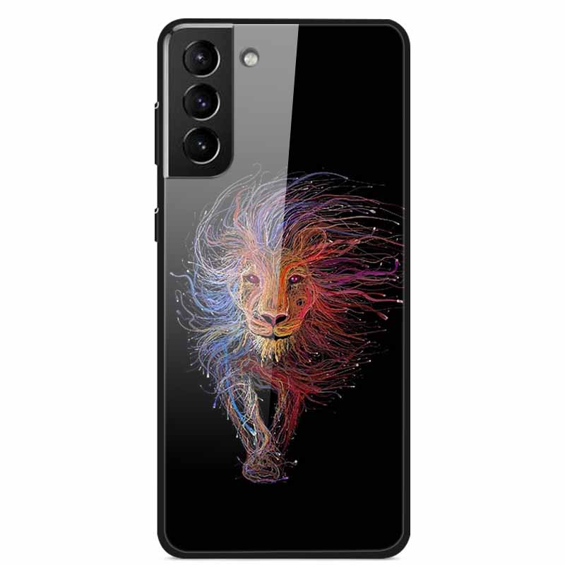 Для Samsung S22 5G Чехлы S22Plus S22Ultra 5G Закаленное Стекло Жесткая Задняя Крышка для Samsung Galaxy S22 Plus Чехол S22Ultra S22+ Чехол