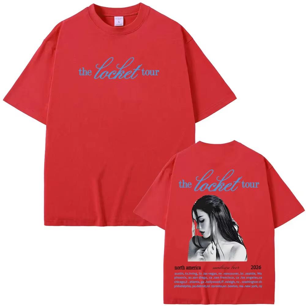 Футболка Madison Beer Locket Tour 2026 Только даты Североамериканского тура Мерч с концерта Madison Beer Хлопок Высококачественная футболка