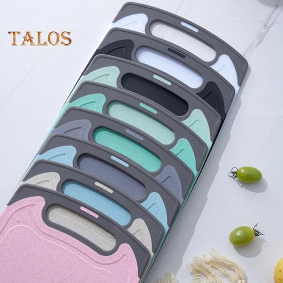 Двусторонняя разделочная доска для овощей и мяса с канавками Удобная ручка с нескользящим покрытием Необходимая кухонная вещь для гурманов и шеф-поваров