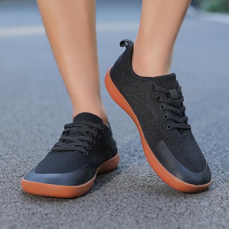 Вязаные сетчатые прогулочные туфли с широким носком, удобные тренировочные кроссовки, обувь для спортзала, фитнеса, спорта, улицы, балетки, повседневная обувь.