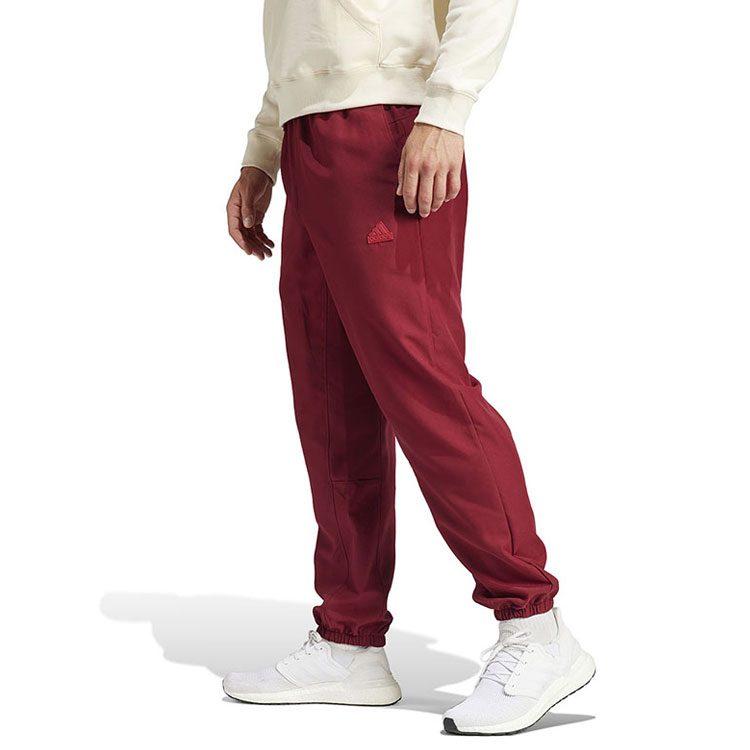 adidas Спортивные брюки мужские темно-красные умеренные IT9047