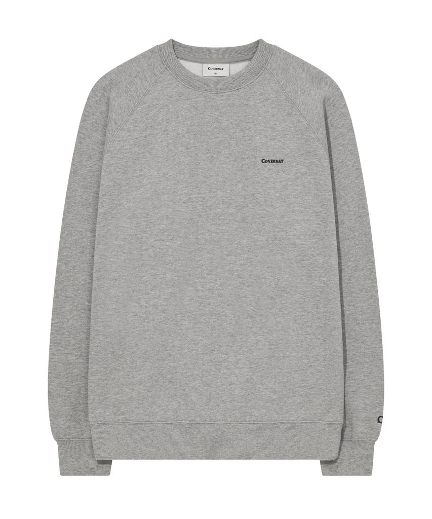 COVERNAT Small Logo Fleece-Lined Sweatshirt Melange Gray