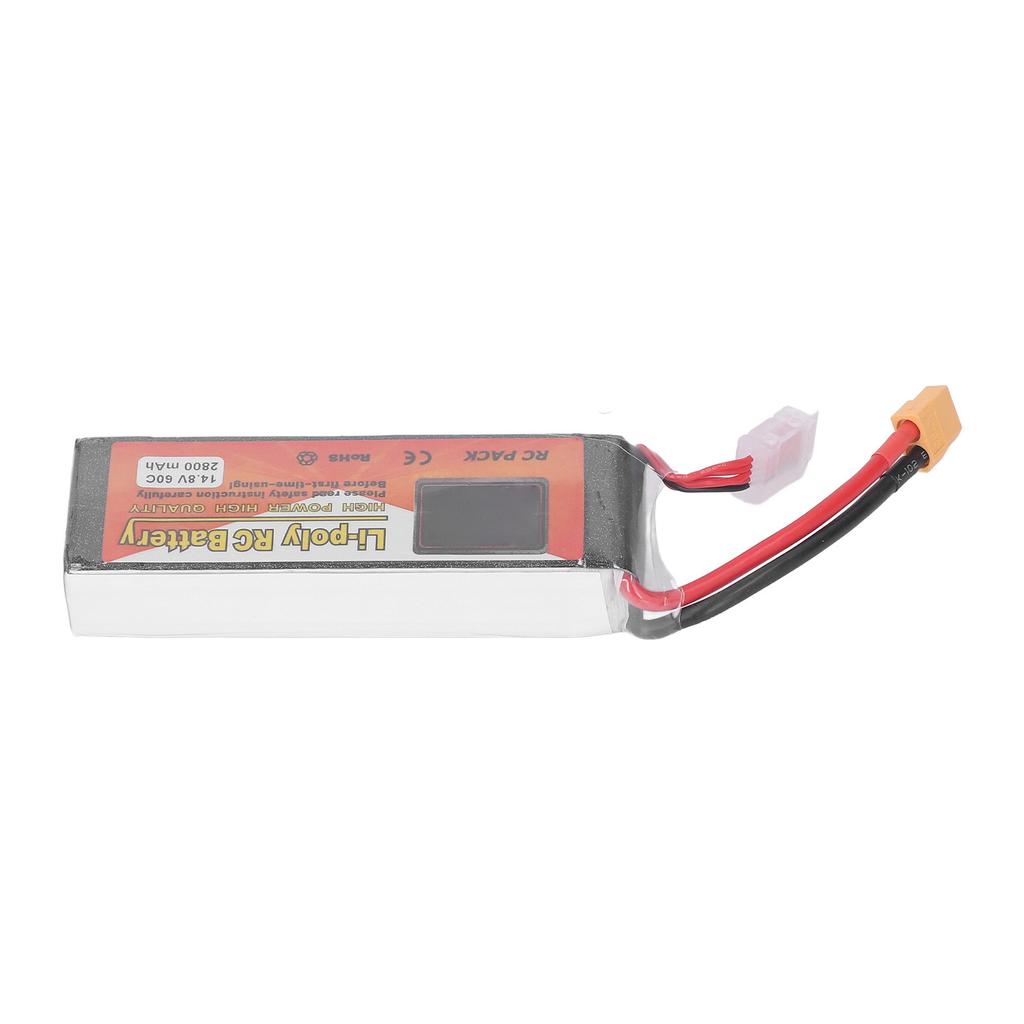 RC Lipo Battery 14.8V 60C Discharge Rate 4S XT60 Plug Connector 2800mAh Power for Remote Control