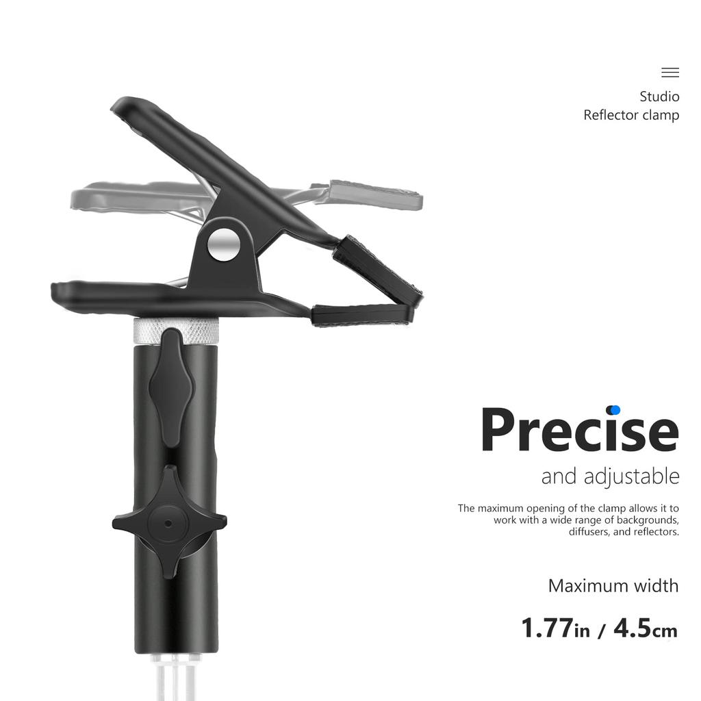 Neewer 2Pcs Photo Studio Heavy Duty Metal Clamp Holder with 5/8" Light Stand Attachment for Reflector