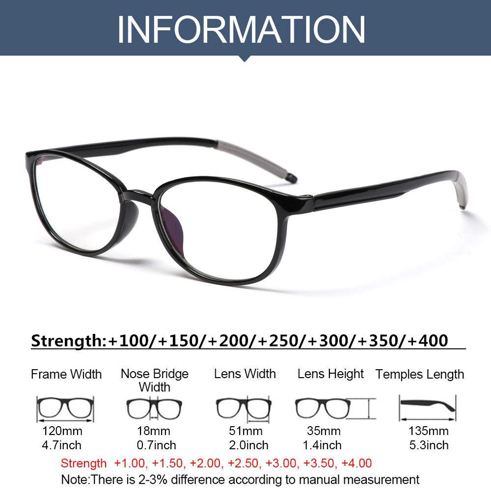 Portable Antifatigue Anti-Blue Light Eyeglasses Ultra Light Frame Reading Glasses Eye Protection