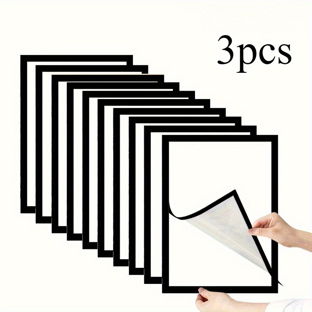A4 Magnetic Picture Frames-Self-Adhesive Wall Mount for Diamond Art, Posters, Certificates, Maps & Stamps, Vertical Orientation.
