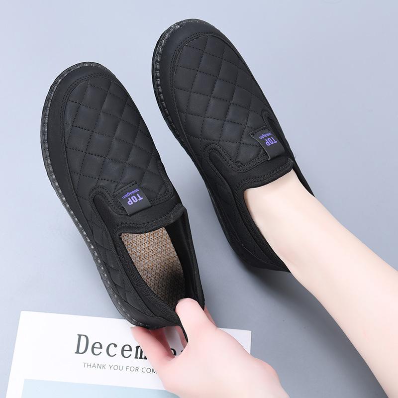 ****** and Autumn New Women's Casual Single Shoes S**t Sole Versatile Old ******* Cloth Shoes Women's Fashion Flat Side One Pedal Mom Shoes