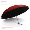 Paradise Umbrella Sun Protection Folding Umbrella Oversized Umbrella Three-Person Sun Umbrella Men and Women Double Black Glue Sun Umbrella UV