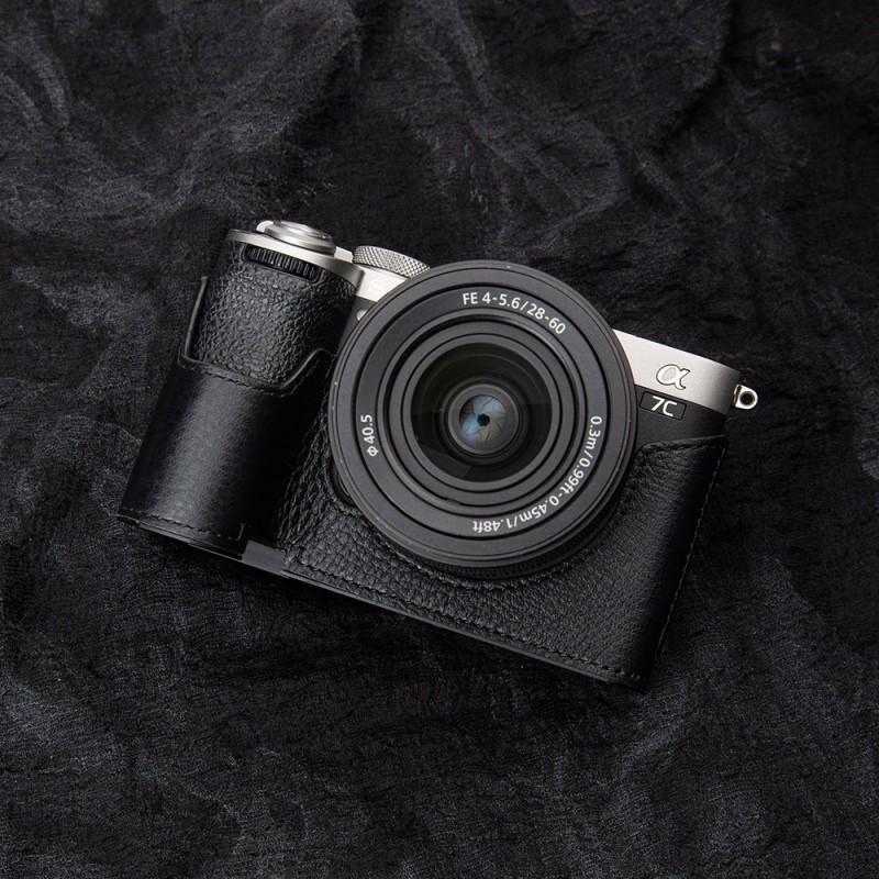 Ручная работа, натуральная кожа Full-Grain, чехол для камеры Sony Alpha A7C II, беззеркальная сумка через плечо с металлической основой, опционально с мягкой подкладкой