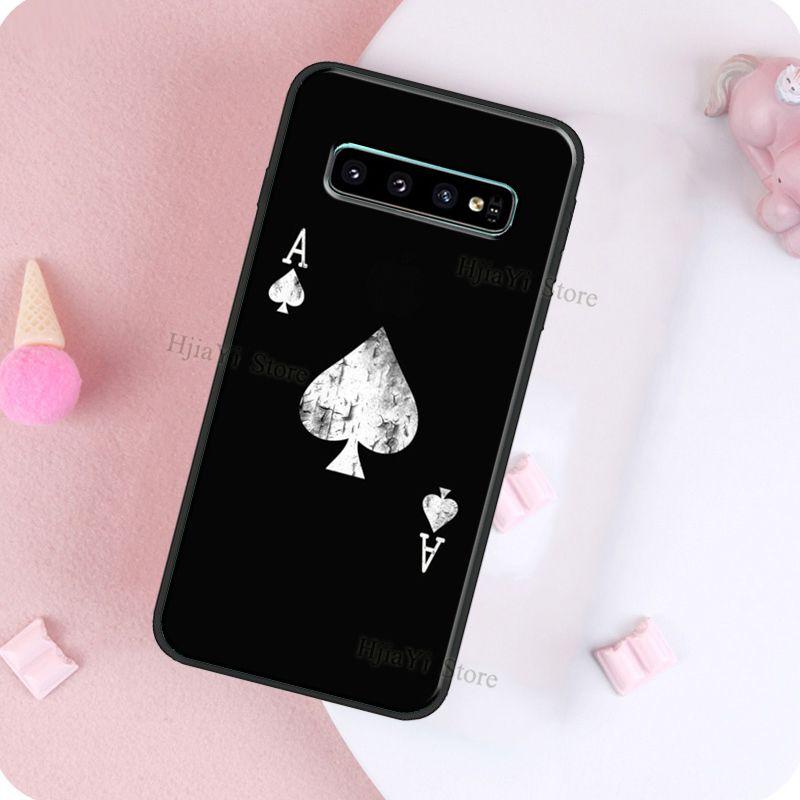 Ace of Spades Poker Case For Samsung Galaxy S22 Ultra S21 S20 FE S9 S10 Note 10 Plus S10e Note 20 Ultra Cover