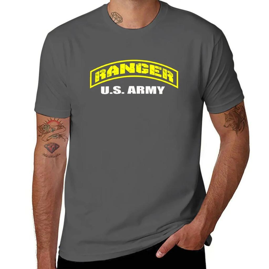 Ranger us army shirt T-Shirt Blouse vintage men clothings