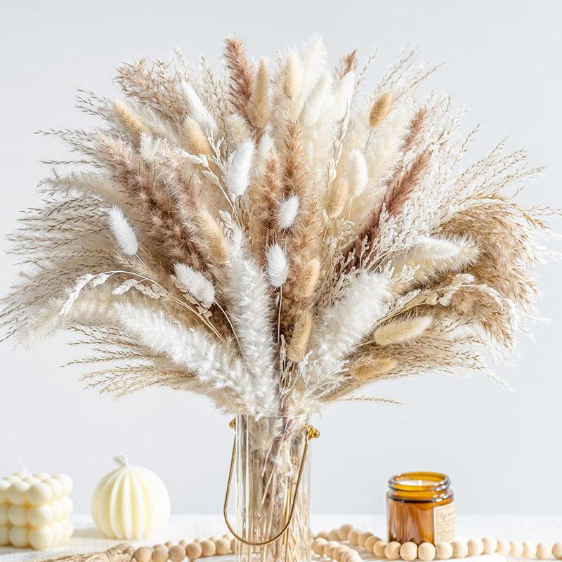 Source Yunnan Dried Flower Bouquet Combination, Real Flower Pampas Grass Home Decoration Reed Rabbit Tail Grass Dried Flowers