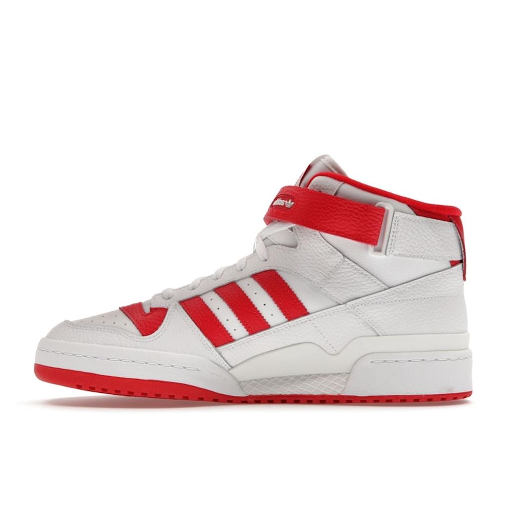 Adidas Forum Mid White Vivid Red Unisex Sneakers Cloud-White GY5819