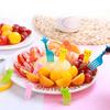 10Pcs Cartoon Animal Fruit Forks Cake Dessert Food Picks Lions Giraffe Elephants Animal Toothpicks Creative Food Presentation Tools for Kids