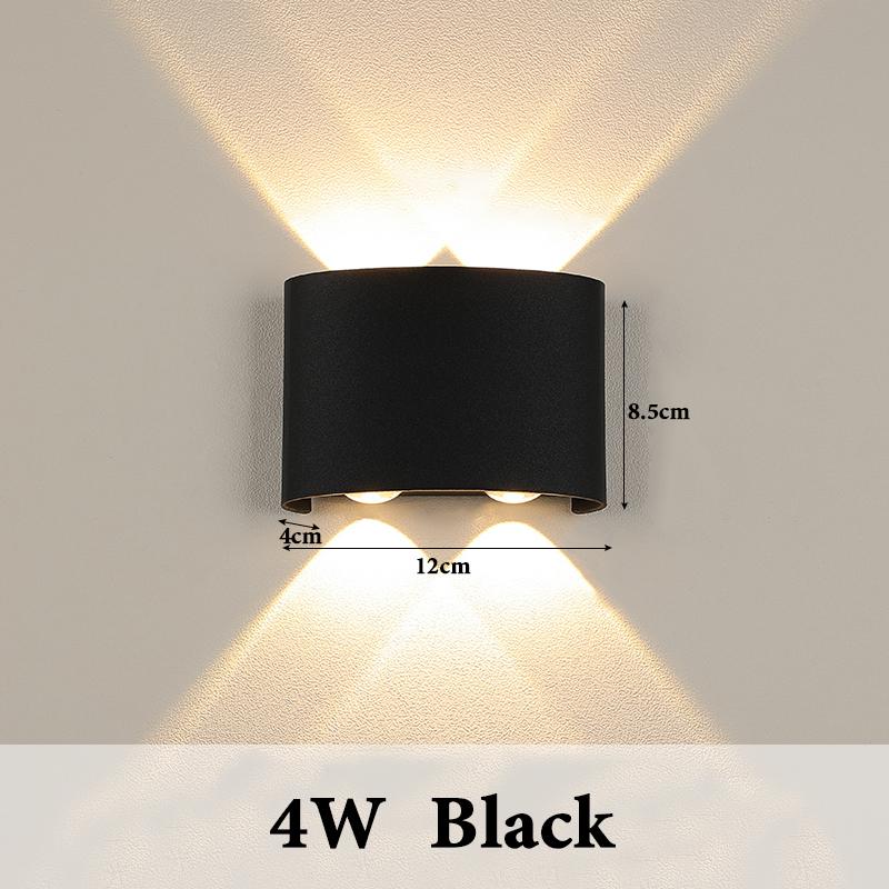 Alluminum LED Wall Lamp 4W/6W/8W IP65 Waterproof Wall Porch Lights Outdoor Lighting Garden Sconce Lamp 85-265V for Bedroom Home Decor