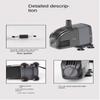 Suction Pump Aquarium Water Pumps Fountain Pond Fish Tank Pump Filter Submersible Water Fountain