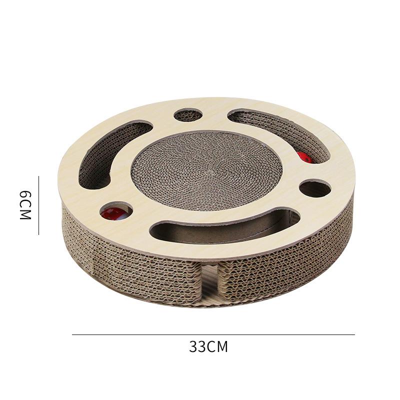 Cat Scratching Toys  Nail Scrapers Polishing Machines Corrugated Paper Wear Resistant Disc Shaped Turntable Balls Pet Products