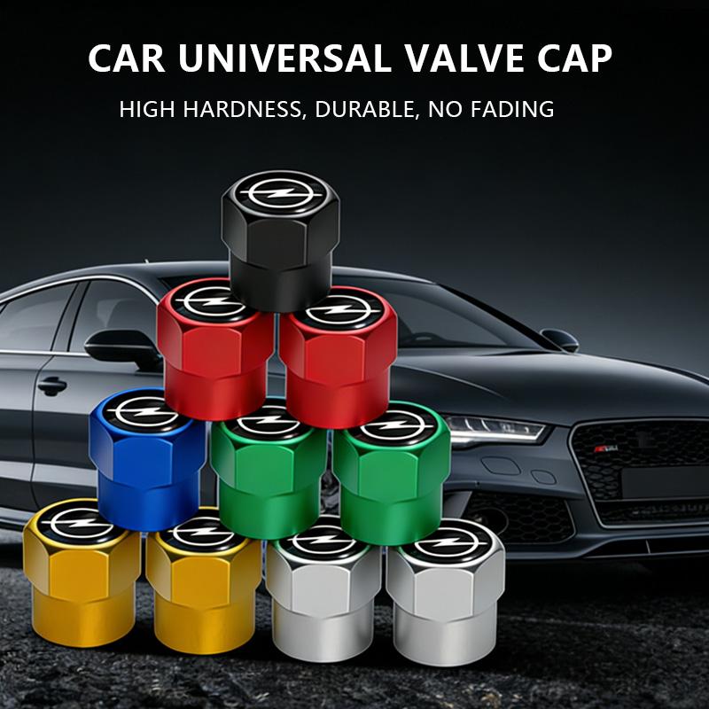 4PCS New Metal Car Wheel Tire Valve Air Stem Cap For Opel Corsa Astra Insignia Vectra Zafira Meriva Mokka Grandland Vivaro