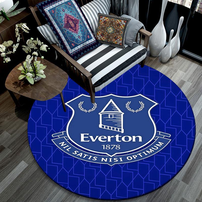 Everton pattern round rug,Carpet Rug for Living Room Bedroom Playroom ,Non-slip Floor Mat,Holiday Gifts and Birthday Gifts.