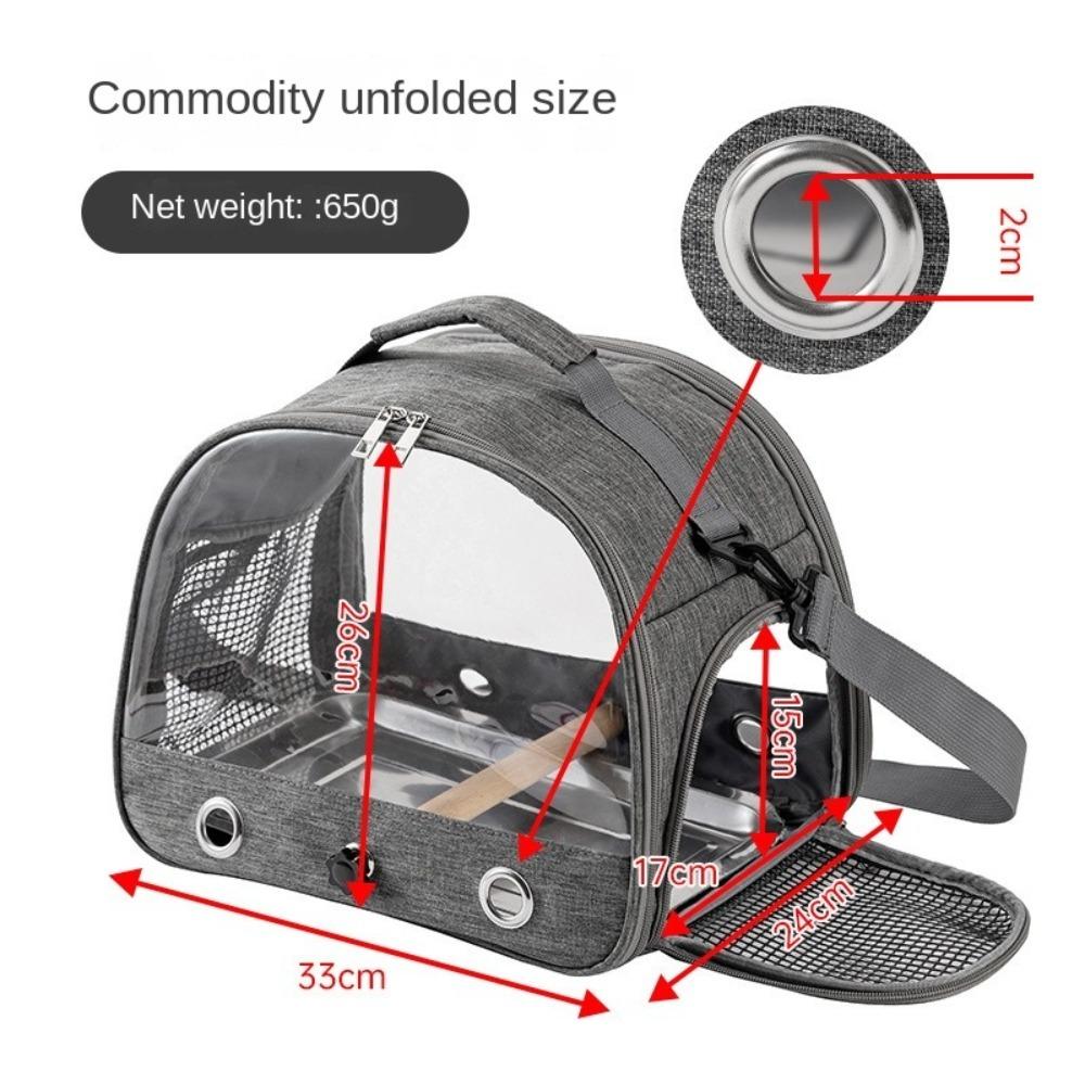 Rabbit Stainless Steel Tray Foldable Pet Bag New Bird Travel Carrier