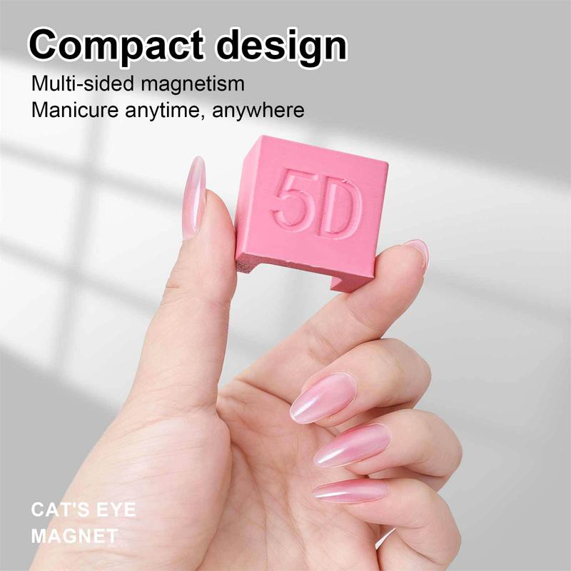 Nail Art Magnetic Stick White Pink Nail Art 5D Automatic Magnet Suitable For Diy Cat Eye Gel Nail Polish Manicure Tools