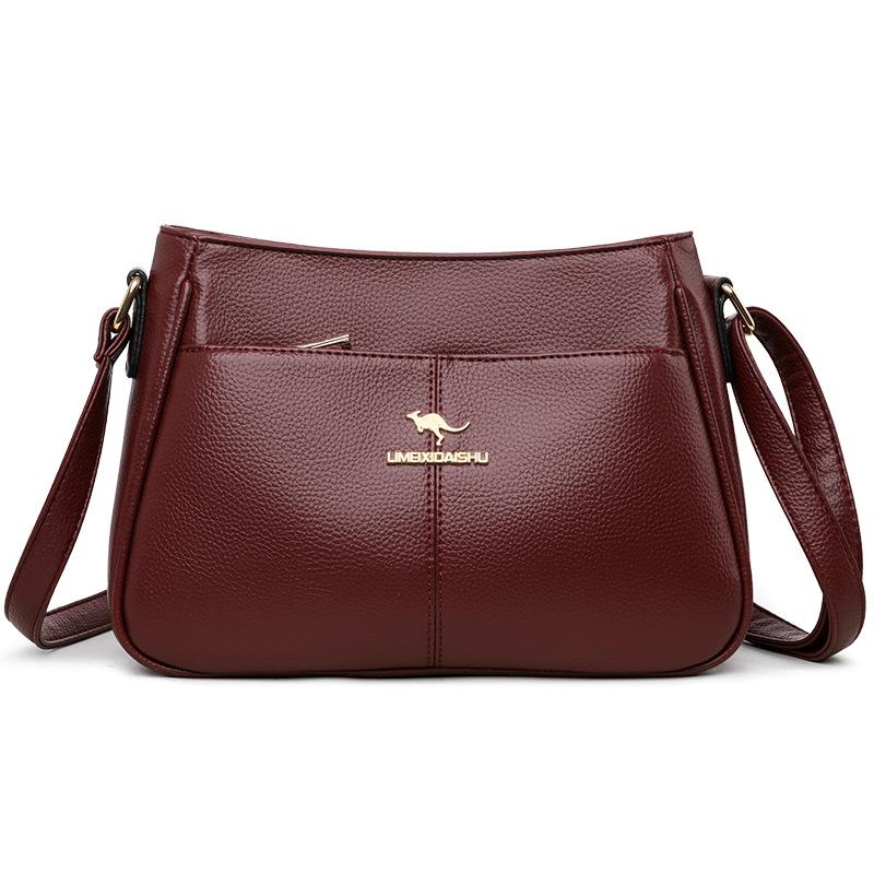 Spring and summer new simple and versatile texture single shoulder oblique span middle-aged mother bag women's popular fashion commuter bag