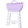 Foldable Step Stool Household Plastic Small Folding Step Stool for Camping Fishing Outdoor Light Purple