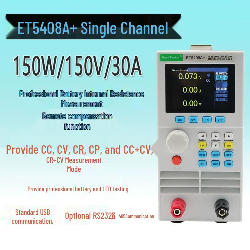 ET54 DC Electronic Load 400W, 120-500V Battery Discharge Capacity Tester