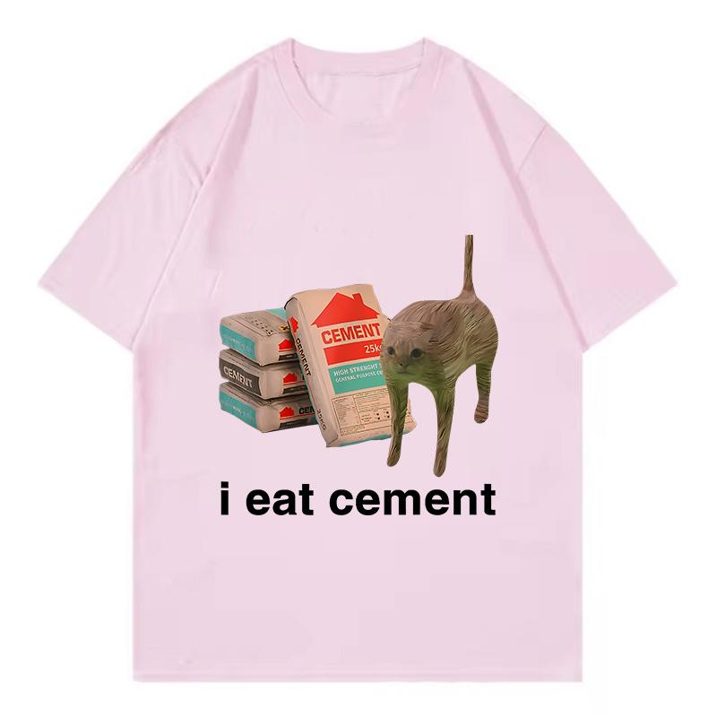 Модные I Eat CeUnisext Книга Кот Смешные Футболки Унисекс Женская Футболка с Котом Круглый Вырез Короткий Рукав Модная Футболка Уличная Одежда Топы