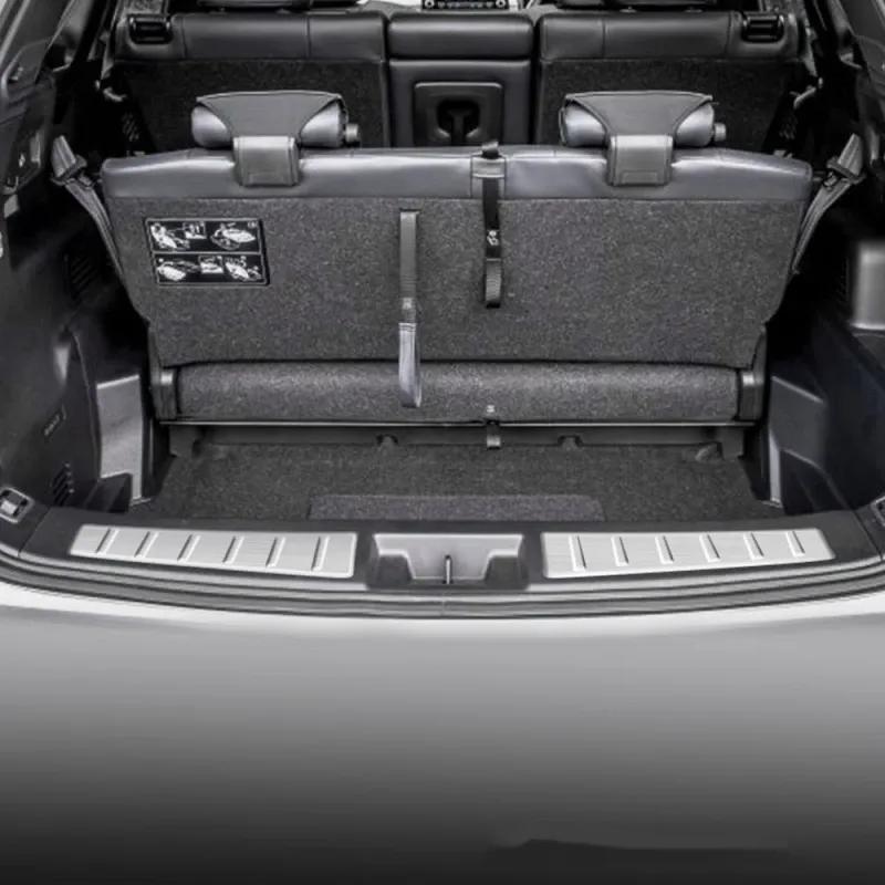 Для Mitsubishi Outlander 23 2024 Нержавеющая сталь Задний бампер Защитная пластина Крышка задней двери Багажник Внутренний защитный протектор крышка