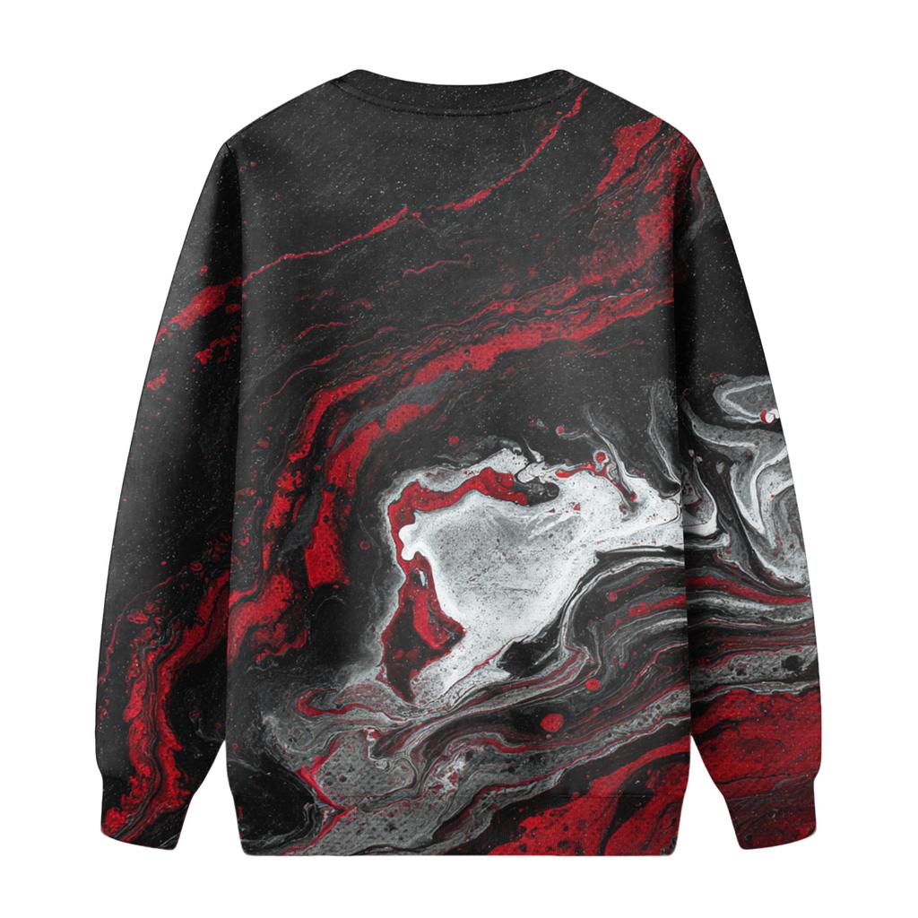 Мужская толстая теплая толстовка с флисовой подкладкой и круглым вырезом