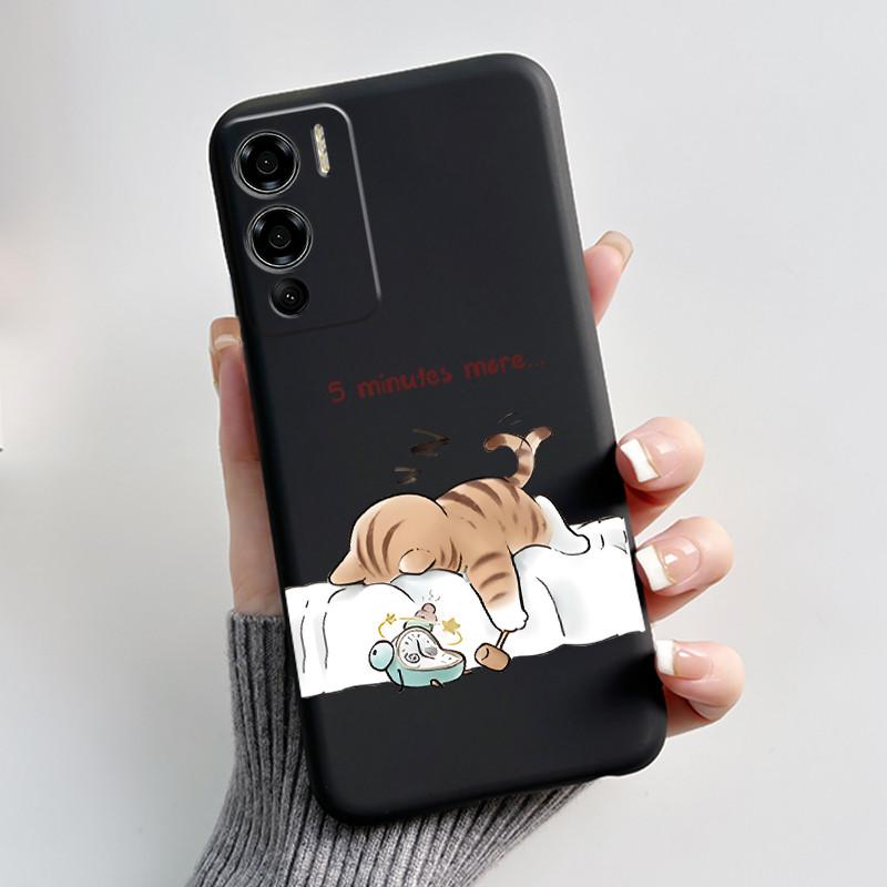 Shockproof Phone Case For Doogee N60 Pro Casing Soft Silicone Beautiful Aurora Snow Mountain Forest Pattern Black Cover