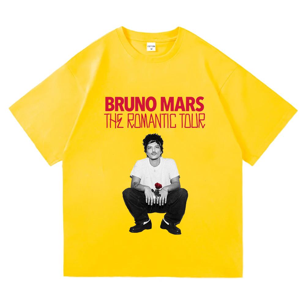 Bruno Mars The RoUnisextic Tour 2026 T Shirt Fashion Unisex Aesthetic Oversized Loose Tees Vintage 100% Cotton Tops Graphic T Shirts