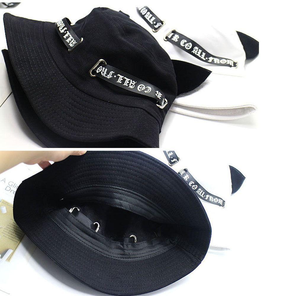 Панама в стиле панк, повседневная, симпатичная, кошачьи ушки, летние кепки от солнца, панама, кепка рыбака