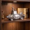Тематическое украшение для окна, ретро-фигурка серебристой подводной лодки, 3D-печатное коллекционное украшение, твердая пластиковая промышленная арт-скульптура для стиля