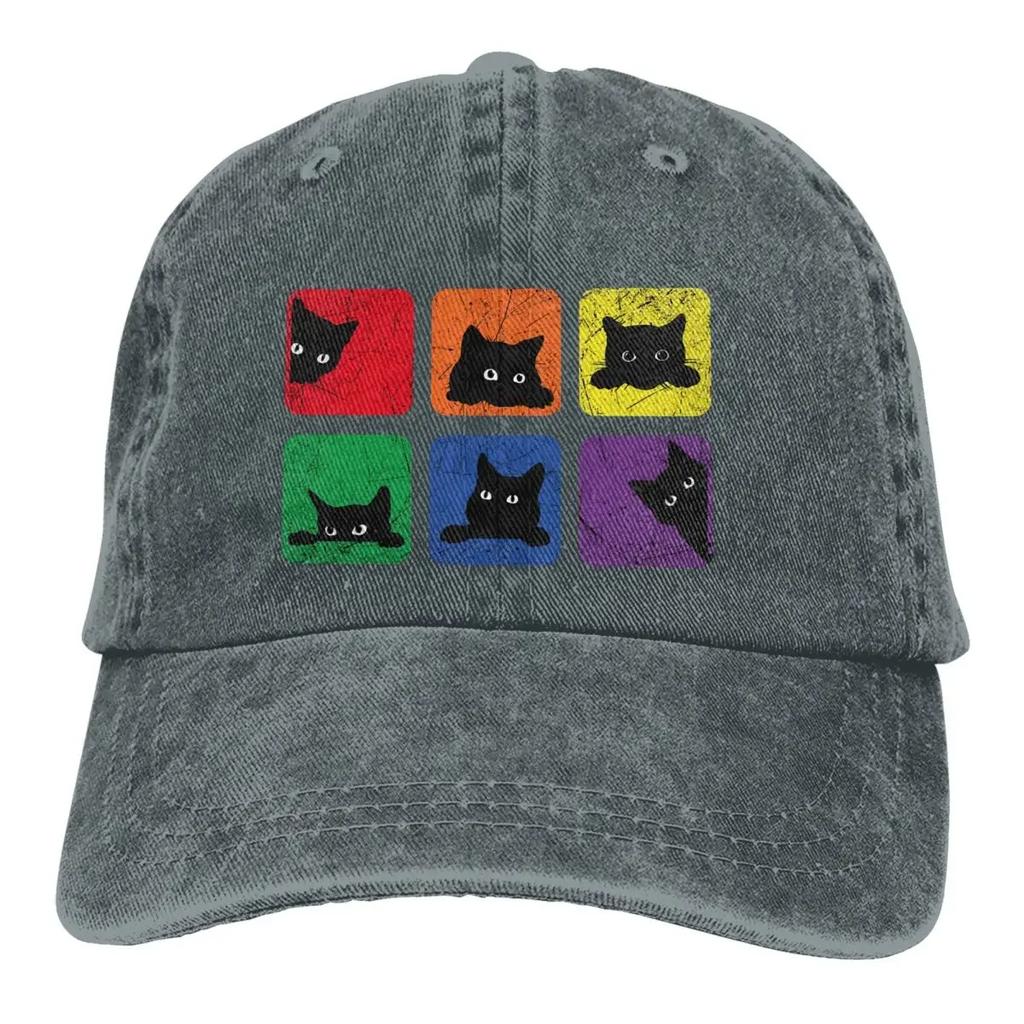 Ковбойские шляпы чистого цвета, женские шляпы для любителей кошек, бейсболки с солнцезащитным козырьком, гордость, ЛГБТ, гей-любовь, остроконечная шляпа для дальнобойщика и папы