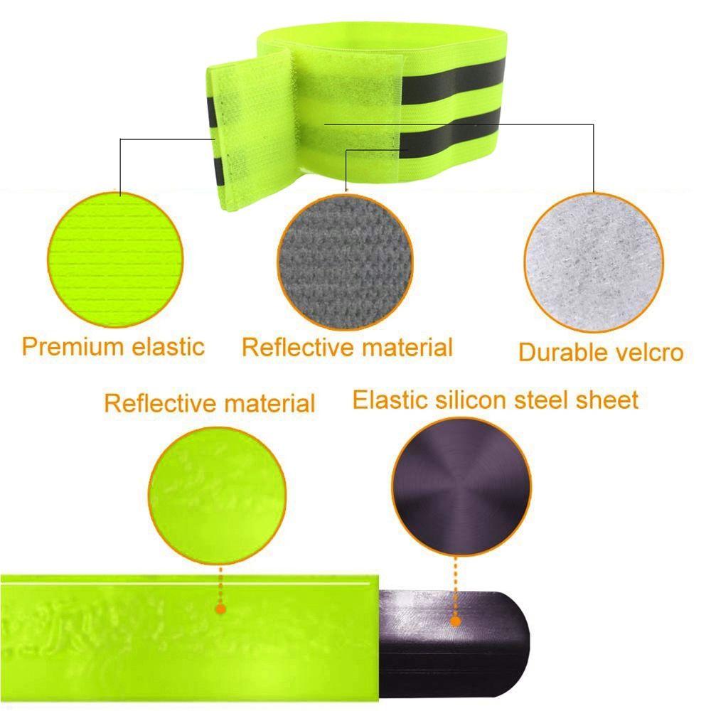 1 шт., светоотражающая полоса для бега, рыбалки, велоспорта, наружная предупреждающая повязка на руку, велосипедная повязка на руку, светоотражающая полоса