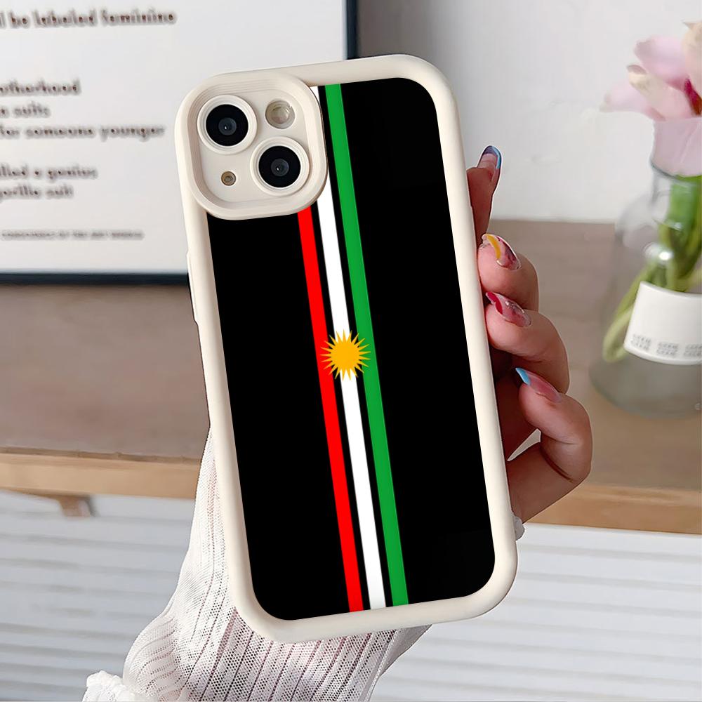 Чехол для мобильного телефона Kurdistan Flag Thicken TPU для iPhone 17 16 15 14 13 12 11 Air Pro Max Plus Цветной чехол