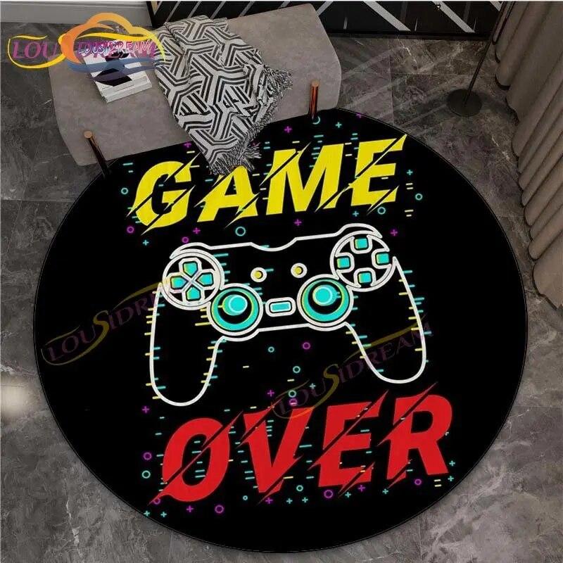 3D игровой контроллер круглый ковер, коврик для гостиной, спальни, детской комнаты, круговая игровая декорация подарок
