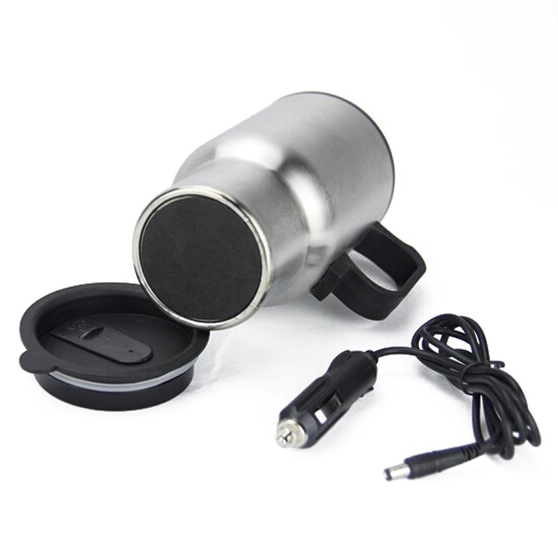 Чайник из нержавеющей стали, дорожный автомобильный горшок, прикуриватель, вода 12 В, 450 мл