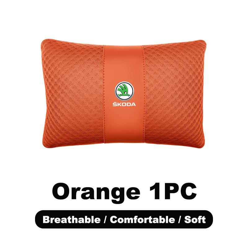 Car Seat Headrest Lumbar Support Cushion Pillow For Skoda S Fabia 2 Superb Octavia 2 Karoq VII Yeti Scala Kamiq VRS Accessories