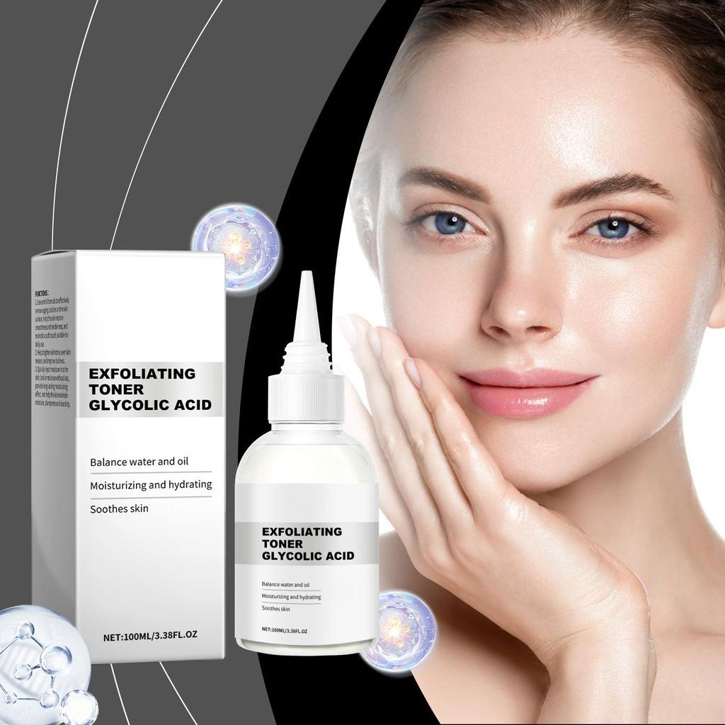 Glycolic Toning Solution For Blemishes And Glycolic Toner Hydrates And Reduces Imperfections - Exfoliating Facial Peel (100ml)