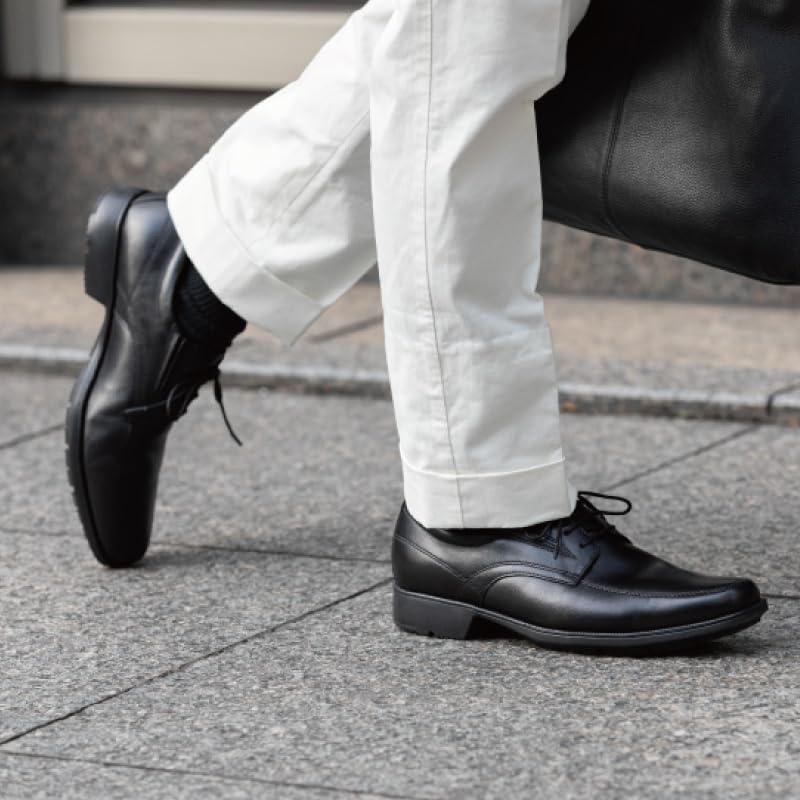 [Texcy Luxe] Business Shoes, Genuine Leather, TU-7769, Men's, Black, 26.5 cm