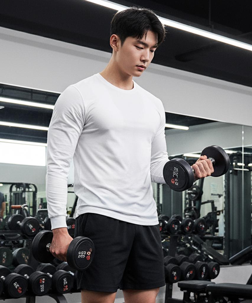 MACBLACKSPORTS Dry Round Long Sleeve T-Shirt Mtc-00_4 Colors (B Type)