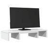 VidaXL Adjustable Monitor Stand White Engineered Wood, Adjustable Monitor Riser, Computer Screen Stand, 854625