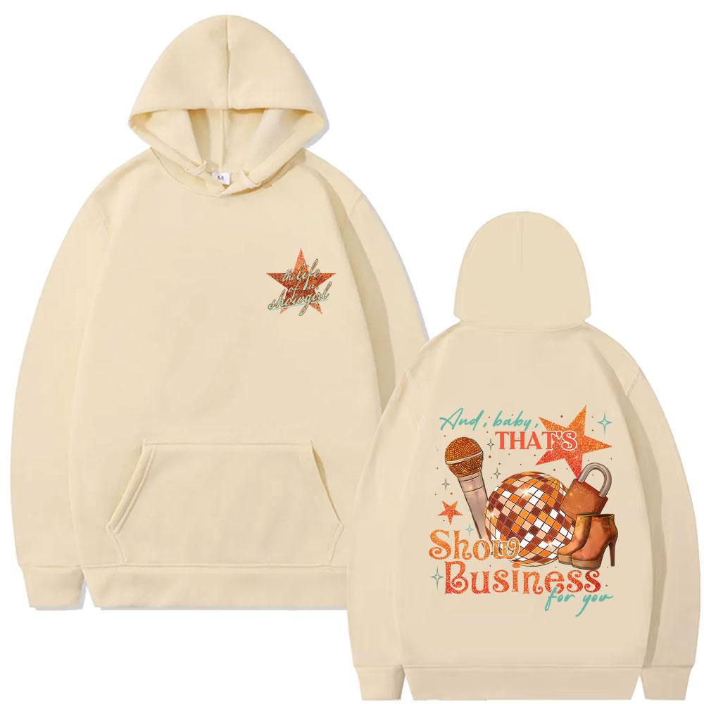 Жизнь Шоугёрл Графическое Худи Мужское Женское Модное Оверсайз Уличная Одежда Унисекс Повседневное Флисовое Хлопковое Худи Пуловер