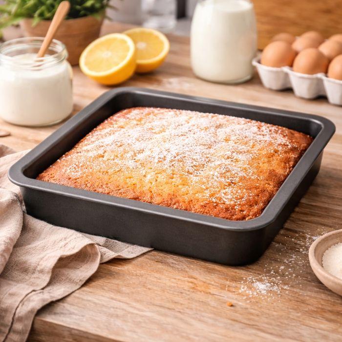 Moule à Gâteau Carré - SIROCO - 22,5 cm - Acier Carbone - Antiadhésif - Résistant jusqu'à 280°C